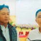 Pembina Damai Community (Komunitas Pecinta Damai) Ir. Yunan Yunus Kadir (kiri) didampingi Ketua tim Terry Batti, S.Sos., (kanan) saat menyampaikan pesan moril kepada kedua calegnya di gedung serba guna Jayata, di Kelurahan Tampo Tallunglipu, Kecamatan Tallunglipu, Kabupaten Toraja Utara, Sulawesi Selatan, Senin 5 Februari 2024. Foto Dok: (Erlinuddin/inspirasipos.com).