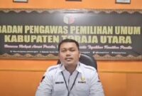 Ketua Badan Pengawas Pemilu (Bawaslu) Kabupaten Toraja Utara Brikken Linde Bonting. Foto Dok:(Ist)