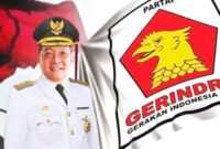 Ketua DPC Partai Gerindra Torut, Frederik Victor Palimbongn dan juga Wakil Bupati Toraja Utara. (Editing Foto/Jamaluddin).