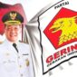 Ketua DPC Partai Gerindra Torut, Frederik Victor Palimbongn dan juga Wakil Bupati Toraja Utara. (Editing Foto/Jamaluddin).