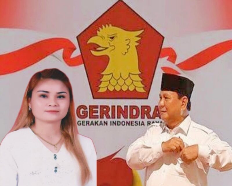 Caleg Terpilih dari Dapil 1 Toraja Utara, Jeny Yusuf Buntu Lobo (Kiri) dan Presiden terpilih Prabowo Subianto yang juga Ketua umum Partai Gerindra (kanan) Foto Dok:(Ist).