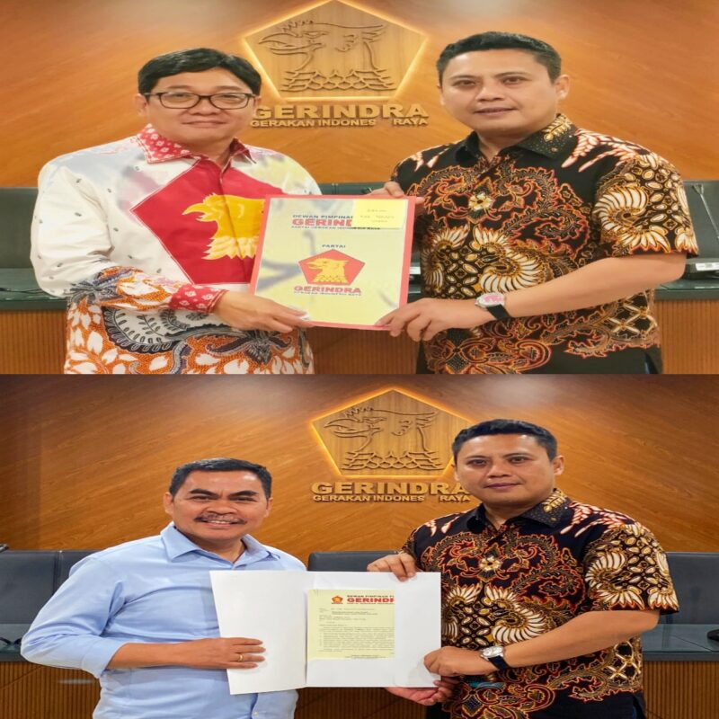 Foto Kolase: Kedua Calon Kandidat Tator dan Torut Frederik Victor Palimbong dan dr. Zadrack Tombek resmi menerima rekomendasi yang sama dari DPP Partai Gerindra, maju di Pilkada Tahun 2024-2029.