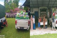 4 unit mobil bermuatan sembako Stanby di halaman kantor Dinas Ketahanan Pangan dan Perikanan Torut di Kelurahan Mentirotiku Kecamatan Rantepao, Kabupaten Toraja Utara, Sulawesi Selatan, Selasa (15/10/2024) pagi.
