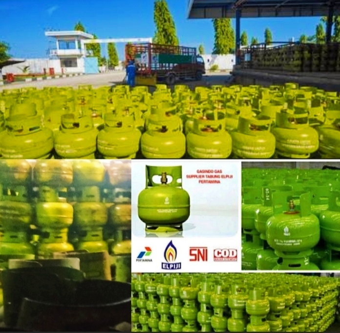 Foto Ilustrasi Gas LPG 3 Kg di Stasiun Pengisian Elpiji (SPBE). Dok: Ist.