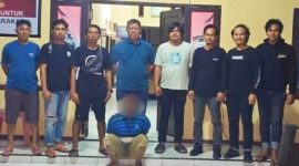 Tim Resmob Polres Lutim amankan pelaku pelecehan seksual terhadap anak di bawah umur. Pelaku kini mendekam di Tahanan Polres Lutim. Foto Dok: Ist.