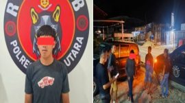 Pelaku Penganiayaan diamankan polisi di Lembang Sangbua, Kecamatan Kesu, Kabupaten Toraja Utara. Foto Dok: Ist.