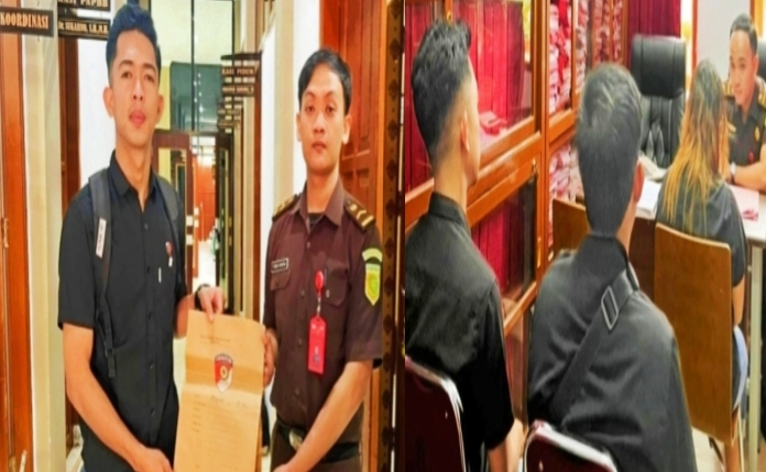 Penyidik Unit I Tindak Pidana Umum (Tipidum) Satreskrim Polres Toraja Utara, Briptu Rahmat melimpahkan berkas tahap II setelah berkas perkara dinyatakan lengkap (P21) oleh Jaksa Penuntut Umum. Foto Dok: Handover.