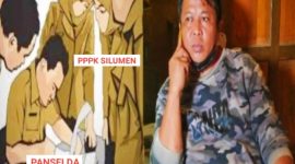 Foto Ilustrasi (kiri) dan Tokoh pemuda di wilayah Pagala, Riu dan Sekitarnya (Paris), Gessong—yang akrab disapa Pong Datu (kanan) saat menghubungi pihak BKPSDM Torut untuk mengkonfirmasi adanya dugaan manipulasi data di seleksi PPPK Tahap II. Foto Dok: Redaksi.