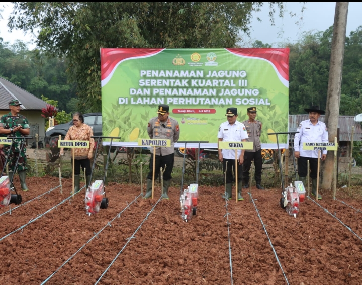 Penanaman jagung serentak dihadiri Forkopimda. Foto Dok: Handover