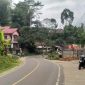 Nampak Randis Truck Enam Roda milik dinas PUPR Torut melakukan pengawalan kepada personil yang sedang melakukan pemangkasan rumput di bahu jalan poros Tondon-Palopo, Senin (14/07/2025) sore. Foto Dok: Redaksi/Erlinuddin.