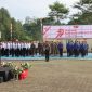 Upacara HUT Bhayangkara berlangsung Hidmat di halaman Polres Torut. Foto Dok: Ist