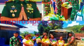 Komandan Kodim 1414/Tator, Letkol Inf Armal, SH., M.I.P, melalui jajaranya membantu mendistribusikan beras SPHP ke masyarakat di setiap Lembang/Desa diwilayahnya, pada Rabu (20/08/2025). Foto: Handover