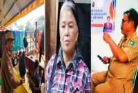 Kepala Dinas Ketahanan Pangan (Ketapang) Kabupaten Toraja Utara, Paulus Batti (kiri) saat berada dilapangan bakti Rantepao pantau penjualan pasar murah beberapa waktu lalu dan Kabid Ketersedian dan Distribusi Pangan Toraja Utara, Yopita Sampe Allo (tengah). Dok cloase redaksi: Foto sumber- (palopoposfajargroup/albertinus/torajatimes/enock)