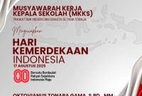 Banner Ucapan Selamat HUT RI ke-80 Tahun 2025, MKKS/SMK se-Tana Toraja. By. Redaksi: (Arlin/inspirasipos.com)