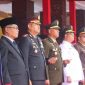 Kapolres Toraja Utara, AKBP Stephanus Luckyto AW, SIK, SH, MSi, saat menghadiri kegiatan upacara HUT RI ke-80 di lapangan Bakti Rantepao, Kecamatan Rantepao, Kabupaten Toraja Utara, pada Minggu (17/08/2025) pagi. Foto Dok: Ist.