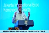 Presiden Prabowo Subianto saat menyampaikan arahan dihadapan guru dan kepala Sekolah Rakyat di JI-Expo, Kemayoran, Jakarta, Jumat (22/8/2025) lalu. Foto Dok: Editin Redaksi/inspirasi.news