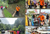 Potret Polwan Polres Toraja Utara Aksi Bakso sambut HUT Polwan Ke-77 di Poslantas Kandeandulang. Foto Dok: Ist