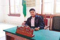 Praktisi hukum Jerib R Talebong, MH, saat berada di ruangan persidangan mendampingi kliennya Foto Dok: Handover