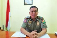 Kasatpol PP Torut Riantho Yusuf Sangkelo, S.Hut saat ditemui awak media diruang kerjanya. Foto Dok:(Albertinus/palopoposfajargroup.co.id)