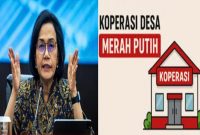Menteri Keuangan Sri Mulyani menyampaikan adanya Koperasi Merah Putih memberikan lonjakan signifikan. Foto Dok: Kolase Redaksi.