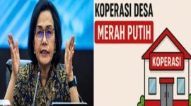 Menteri Keuangan Sri Mulyani menyampaikan adanya Koperasi Merah Putih memberikan lonjakan signifikan. Foto Dok: Kolase Redaksi.