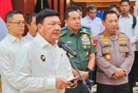Dari Kiri : Menko Polkam Budi Gunawan, Panglima TNI Jenderal Agus Subiyanto dan Kapolri Jenderal Listyo Sigit Prabowo. Foto Dok: Ist