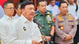 Dari Kiri : Menko Polkam Budi Gunawan, Panglima TNI Jenderal Agus Subiyanto dan Kapolri Jenderal Listyo Sigit Prabowo. Foto Dok: Ist
