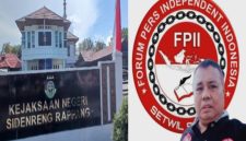 Kantor Kejaksaan Negeri Sidrap (kiri) dan Ketua Setwil Forom Pers Independen Indonesia (FPII) Provinsi Sulawesi Selatan, Risal Bakri. Foto Dok: Handover