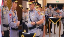 Kapolri Jenderal Listyo Sigit Prabowo memimpin upacara serah terima jabatan (sertijab) sejumlah pejabat tinggi (Pati) dan menengah (Pamen) Polri. Irjen Djuhandhani Rahardjo Dirtipidum Bareskrim Polri Kini Jabat Kapolda Sulsel Foto Dok: Mabes Polri.